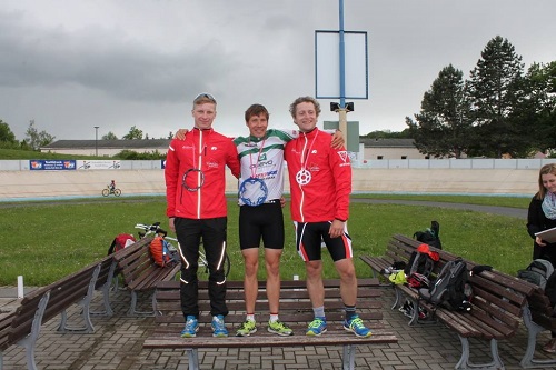 Podium Männer: 1. Robin, 2. Marvin, 3. Carsten