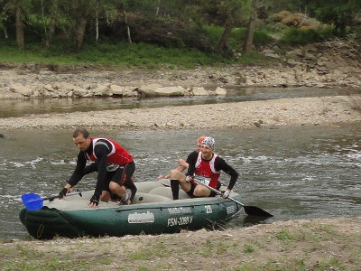 Anlanden vor dem Zieleinlauf