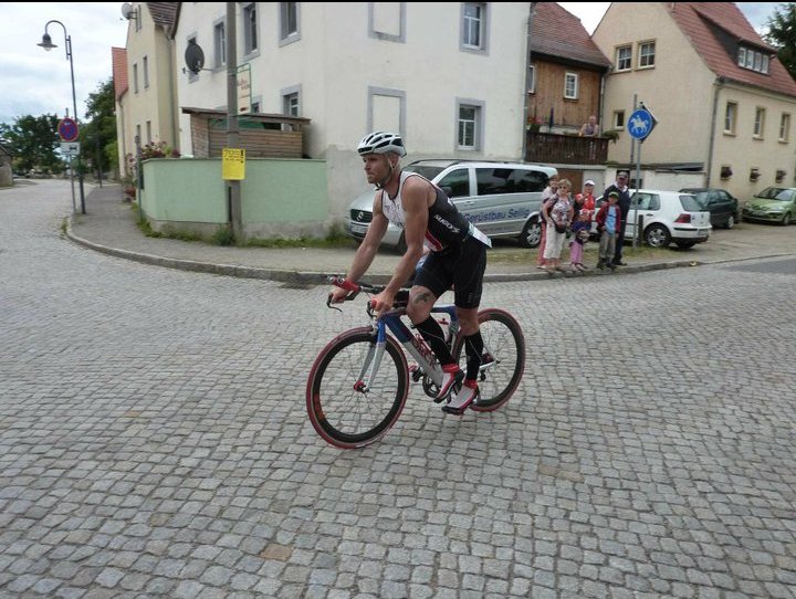 Alex Biele versucht Roland Ludwig einzuholen ...