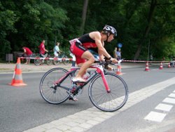 Susi holte auf dem Rad mächtig auf!