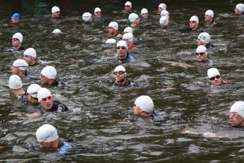 Die Männer vor dem Start