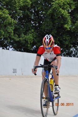 Moritz beim Bahntraining