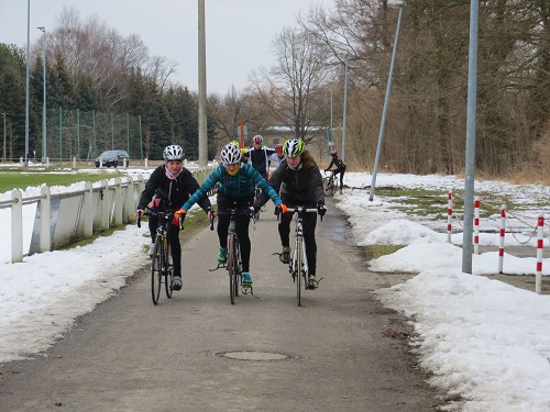 die drei Musketiere - trotz Schnee und Kälte sitzt die Frisur