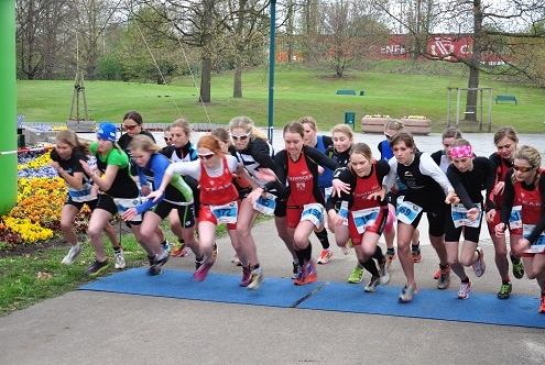 Start des Duathlons