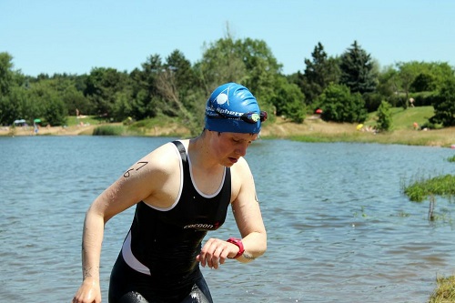 die Erzählerin hat ebenfalls genug vom kühlen nass - und begibt sich auf die Laufstrecke!