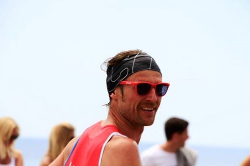 Sven zu Beginn des Marathons - man beachte die Brille!