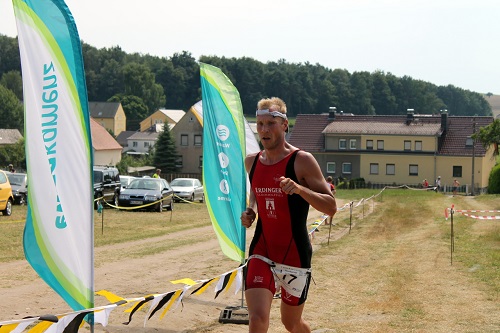 Thomas auf der Laufstrecke