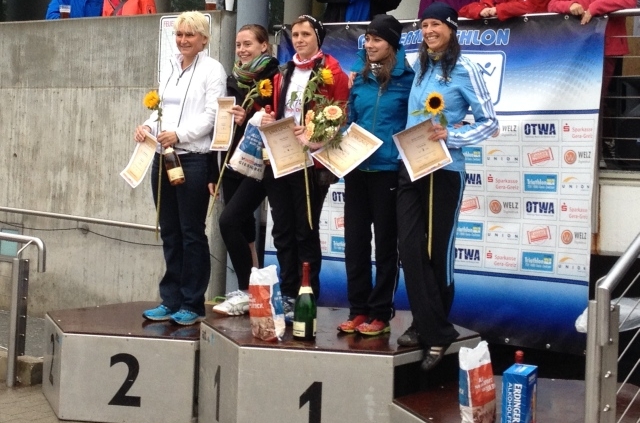 Tina auf dem Podium