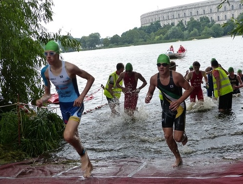 Moritz beim Wasserausstieg